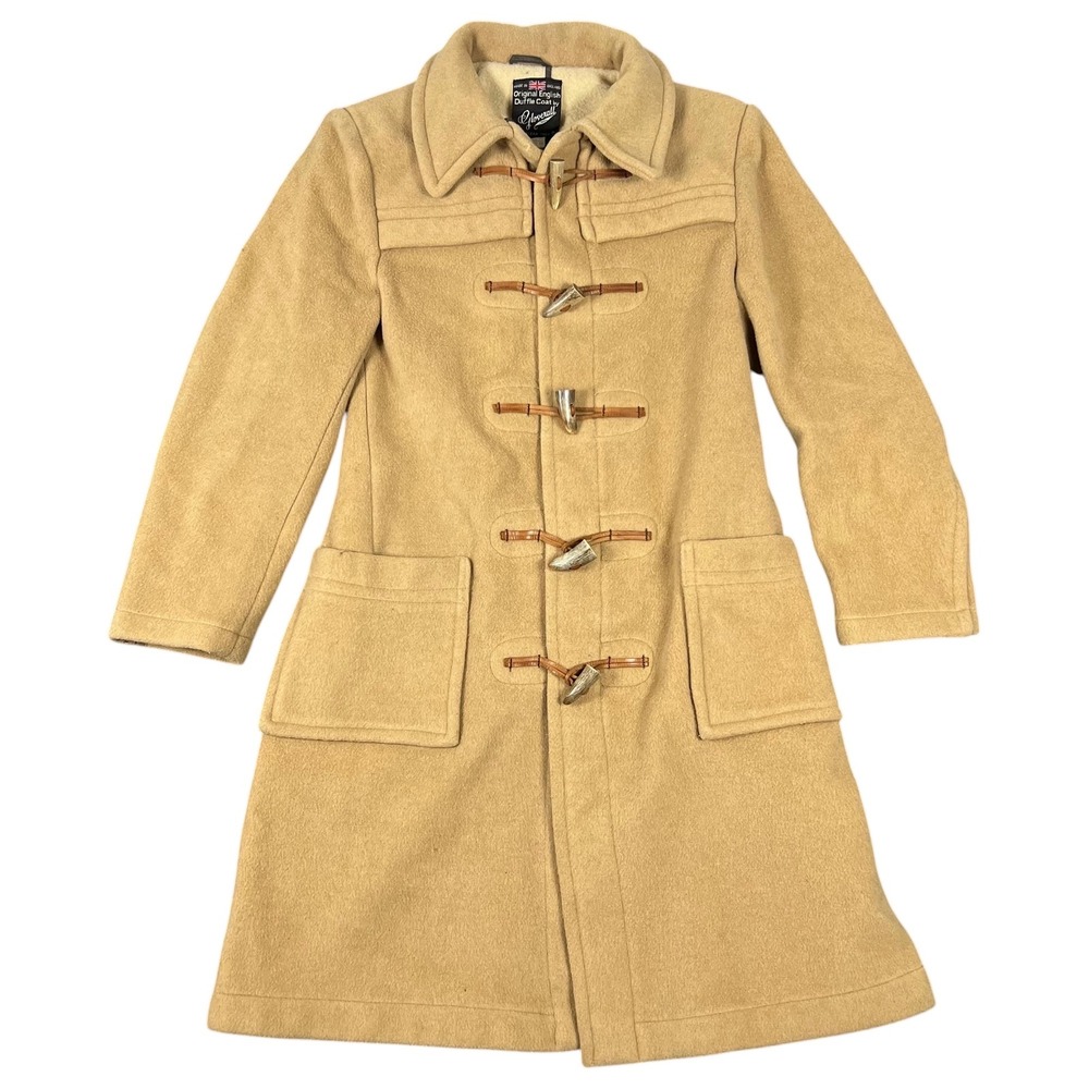Vintage Gloverall Duffle Coat Womens Medium Camel Tan Wool Old Money England